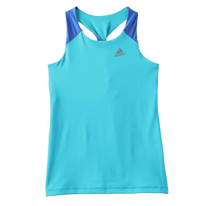 Girls 4-6x Adidas Colorblock Twist Back Tank Top, Girl's, Size: 6x, Turquoise/blue (turq/aqua)