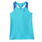 Girls 4-6x Adidas Colorblock Twist Back Tank Top, Girl's, Size: 6x, Turquoise/blue (turq/aqua)