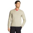 Men's Izod Premium Essentials Classic-fit V-neck Sweater, Size: Xxl, Med Beige