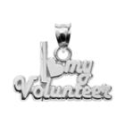Insignia Collection Sterling Silver I Love My Volunteer Pendant, Women's, Multicolor