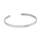 Love This Life Silver-plated Hope Cuff Bracelet, Women's, Grey