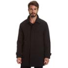 Men's Haggar Three-quarter Length City Coat, Size: Small, Black