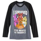 Boys 8-20 Five Nights At Freddy's Party Tee, Size: Xl, Grey