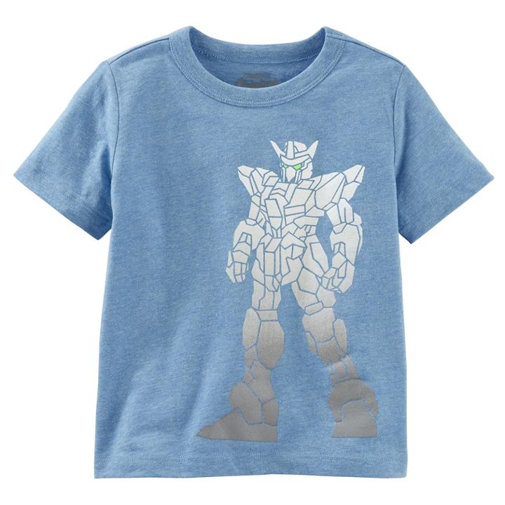 Boys 4-8 Oshkosh B'gosh&reg; Foiled Robot Graphic Tee, Size: 6, Light Grey