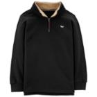 Boys 4-12 Carter's Sherpa 1/4 Zip Pullover Sweater, Size: 8, Black