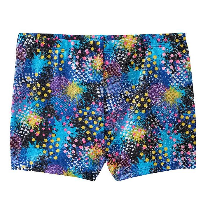 Girls 4-14 Jacques Moret Splatter Metallic Shorts, Size: Xs, Brown Over