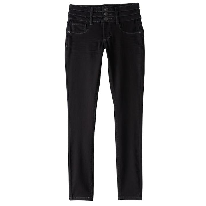 Plus Size Girls 7-16 Mudd&reg; High-rise Triple Stacked Waist Jeggings, Size: 20 1/2, Black