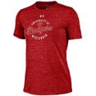 Women's Under Armour Wisconsin Badgers Triblend Tee, Size: Xl, Red