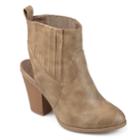 Journee Collection Neri Women's Slingback Ankle Boots, Size: Medium (6.5), Med Beige