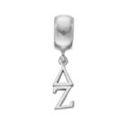 Logoart Sterling Silver Delta Zeta Sorority Charm, Women's, Grey