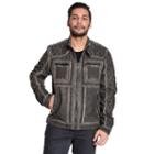 Men's Excelled Quilted Moto Jacket, Size: Xl, Grey