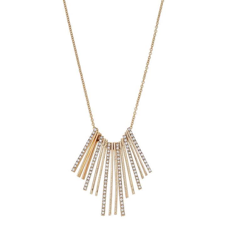 Mudd&reg; Long Graduated Bar Necklace, Women's, Gold