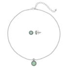 Napier Simulated Crystal Pendant Necklace & Stud Earring Set, Women's, Green