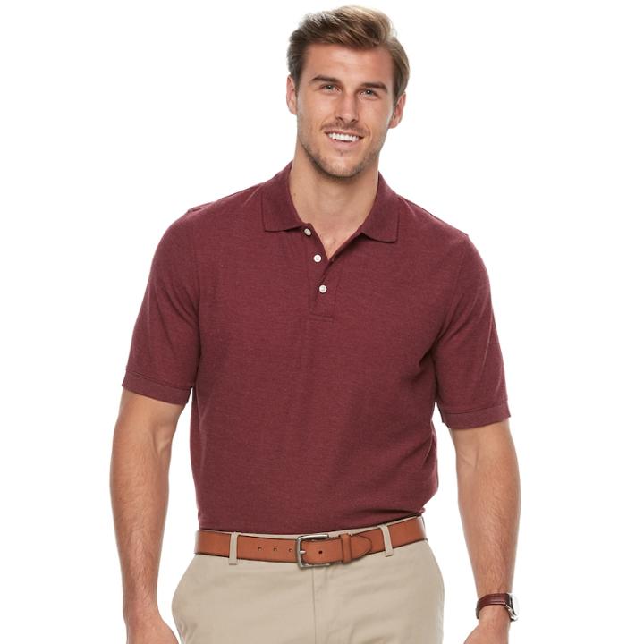 Big & Tall Croft & Barrow&reg; Classic-fit Easy-care Performance Pique Polo, Men's, Size: 4xlt, Dark Red