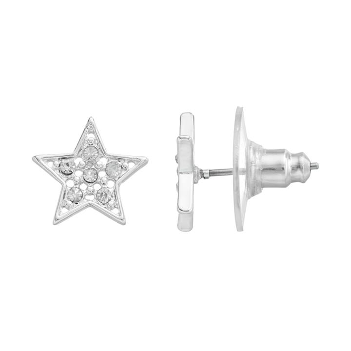 Lc Lauren Conrad Openwork Star Stud Earrings, Women's, Silver