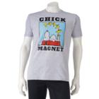 Men's Peanuts Snoopy Chick Magnet Tee, Size: Large, Grey Other