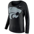 Women's Nike Kansas State Wildcats Tailgate Long-sleeve Top, Size: Large, Black