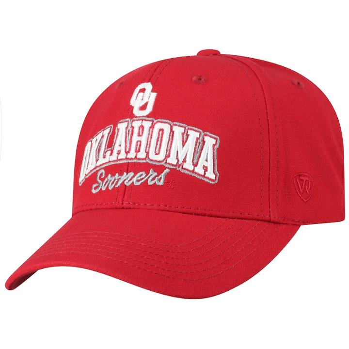 Adult Top Of The World Oklahoma Sooners Advisor Adjustable Cap, Men's, Med Red