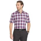 Men's Van Heusen Classic-fit Plaid Textured Button-down Shirt, Size: Medium, Brt Purple