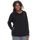 Plus Size Sonoma Goods For Life&trade; Cowl Sweatshirt, Women's, Size: 2xl, Black