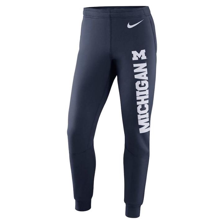 Men's Nike Michigan Wolverines Stadium Pants, Size: Medium, Blue (navy)