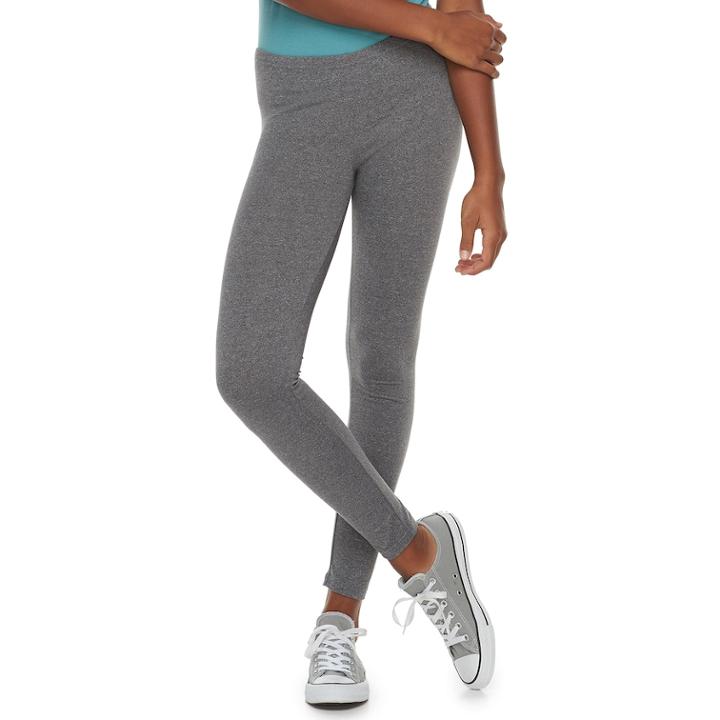Juniors' So&reg; Long Leggings, Teens, Size: Xs, Dark Grey