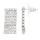 Lc Lauren Conrad Simulated Crystal Nickel Free Chain Drop Earrings, Women's, Silver