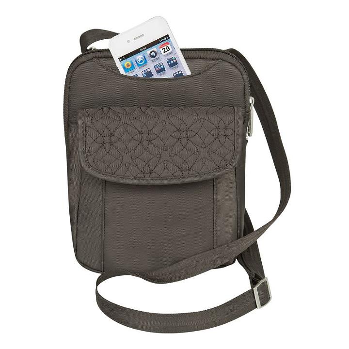 Travelon Signature Anti-theft Rfid-blocking Crossbody Bag, Adult Unisex, Brown