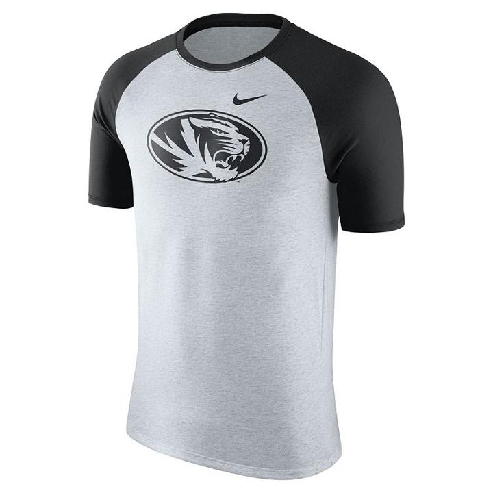 Men's Nike Missouri Tigers Raglan Tee, Size: Large, Natural