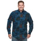 Big & Tall Croft & Barrow&reg; Regular-fit Twill Button-down Shirt, Men's, Size: 3xb, Med Blue