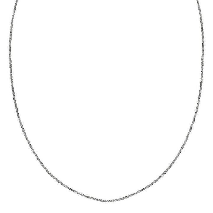 Primrose Sterling Silver Sparkle Chain Necklace, Women's, Grey