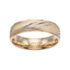 Men's Two Tone 14k Gold Textured Wedding Band, Size: 11.50, Yellow