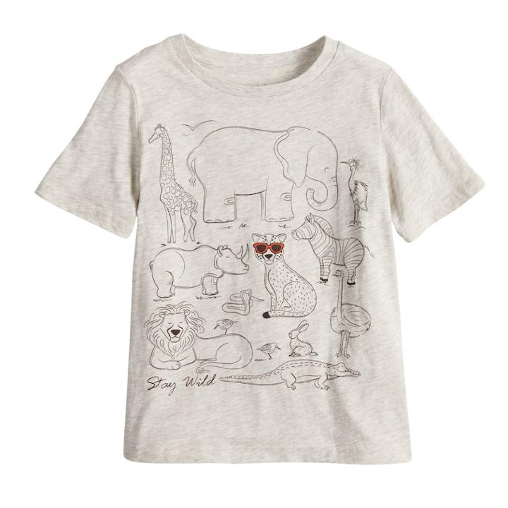 Boys 4-10 Jumping Beans&reg; Wild Animals Graphic Tee, Size: 5, Beige