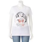 Disney's Moana Juniors' Plus Size Graphic Tee, Girl's, Size: 1xl, White
