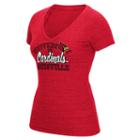 Women's Adidas Louisville Cardinals Tri-blend Tee, Size: Large, Red