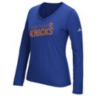 Women's Adidas New York Knicks Stacked Tee, Size: Xl, Blue