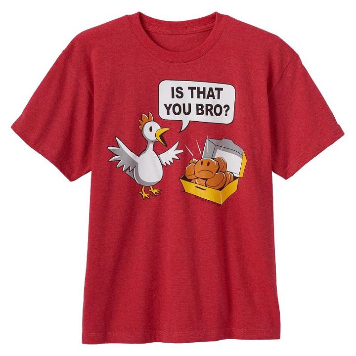 Boys 8-20 Is That You Bro? Chicken Tee, Boy's, Size: Large, Red