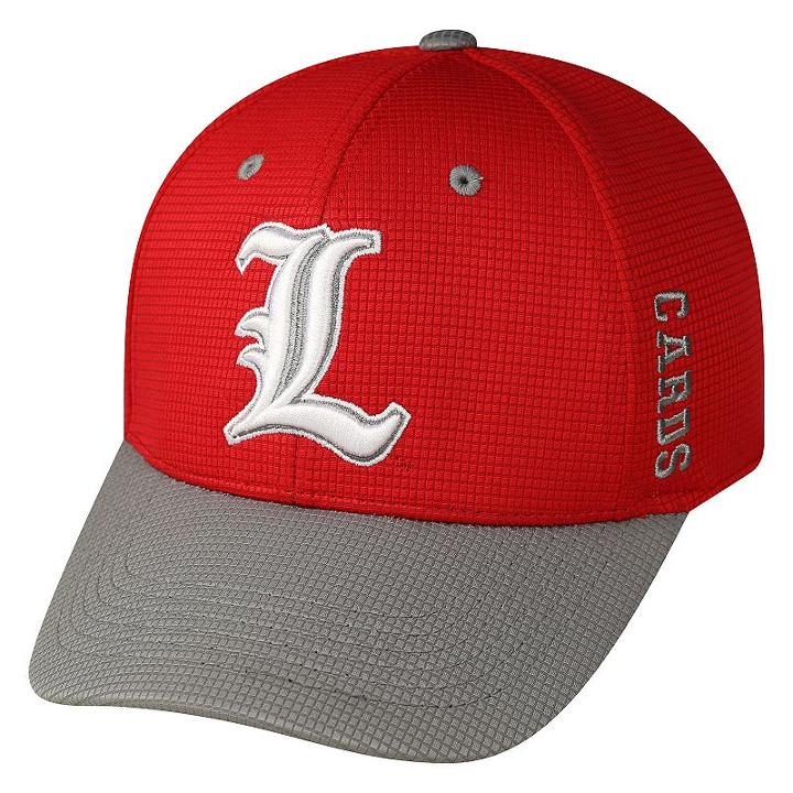Adult Top Of The World Louisville Cardinals Booster Plus One-fit Cap, Med Red