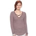 Juniors' So&reg; Cross Front Top, Teens, Size: Xs, Red