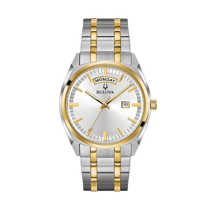 Bulova Men's Classic Two Tone Stainless Steel Watch - 98c127, Size: Large, Multicolor