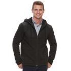 Men's Apt. 9&reg; Mixed Media Sherpa-lined Hooded Jacket, Size: Small, Black