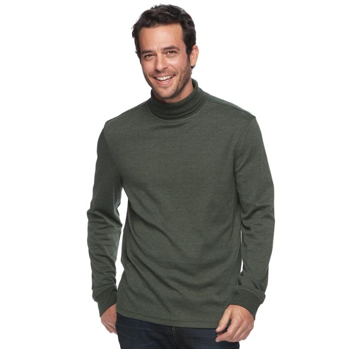 Men's Croft & Barrow&reg; Classic-fit Turtleneck, Size: Small, Dark Green