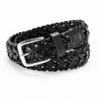 Izod Braided Leather Belt - Boys, Boy's, Size: Medium, Black