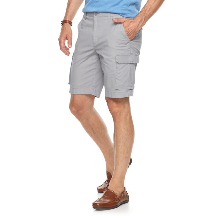 Men's Apt. 9&reg; Regular-fit Stretch Cargo Shorts, Size: 36, Med Grey