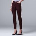 Women's Simply Vera Vera Wang Skinny Jeans, Size: 12 Short, Med Purple