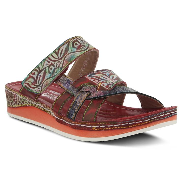 L'artiste By Spring Step Caiman Women's Sandals, Size: 35, Red