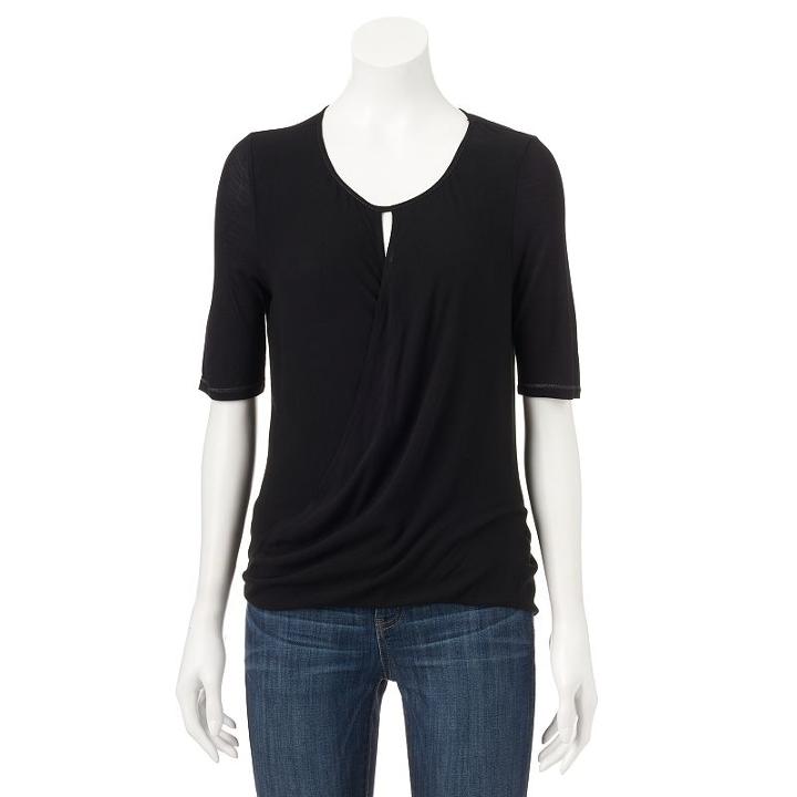 Women's Juicy Couture Draped Top, Size: Small, Black