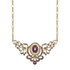 1928 Purple Filigree Necklace, Women's, Size: 16