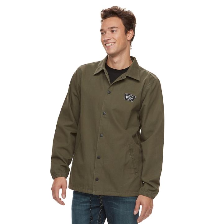 Men's Vans Jackfree Twill Jacket, Size: Medium, Dark Green