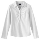 Chaps, Girls 7-16 Stretch School Uniform Polo, Girl's, Size: Small, White